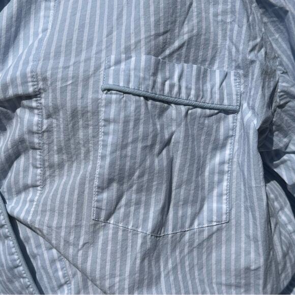 Marigot Amboise Short Pajama Set Sky Blue Striped Size Medium 100% Cotton Summer - Picture 4 of 13